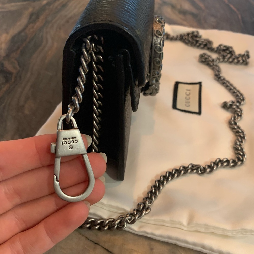 Gucci Dionysus Super Mini Black Grained Leather - Picture 6 of 16
